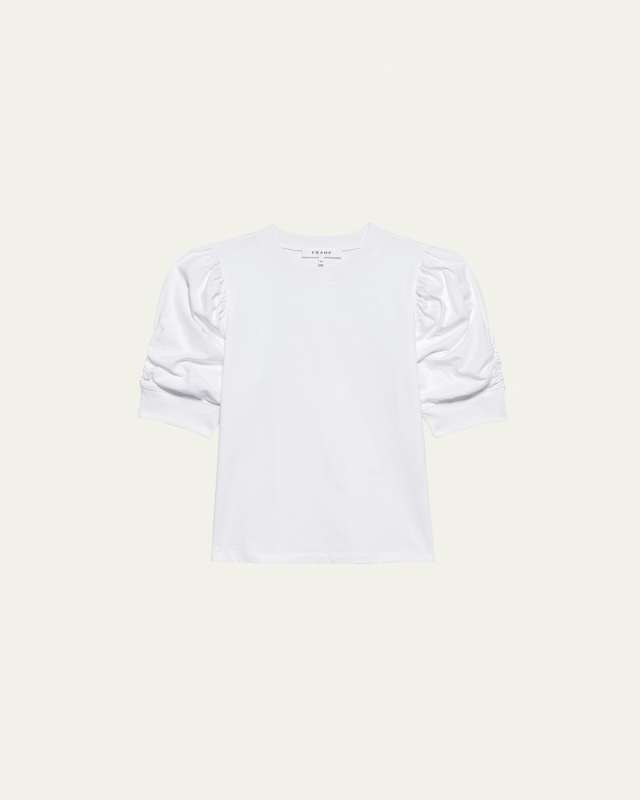 Frankie Ruched Puff Sleeve Tee